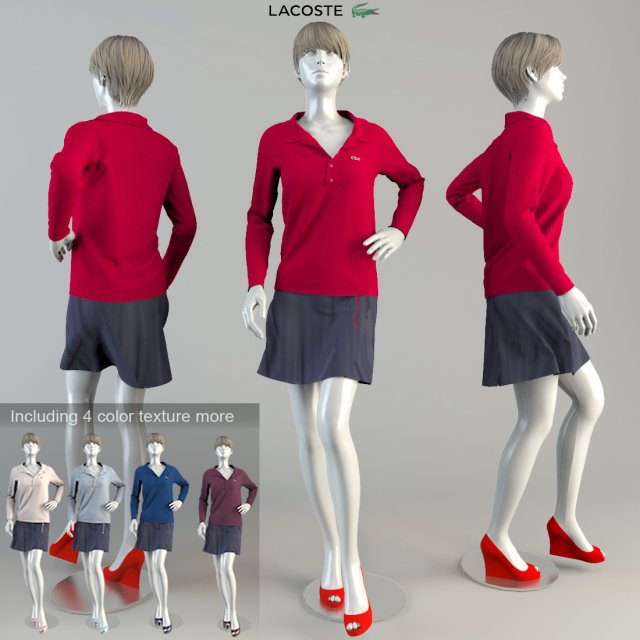 Lacoste woman mannequin 3D Model