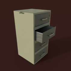File Cabinet 3D Model
