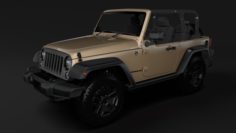 Jeep Wrangler Willys Wheeler JK 2017 3D Model