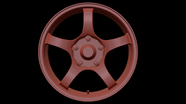 Gramlights T57 RC Wheel Mid Poly 3D Model