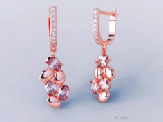 Earrings with stones 3D Model