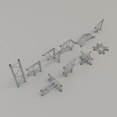 Ladder truss 30cm SET 3D Model