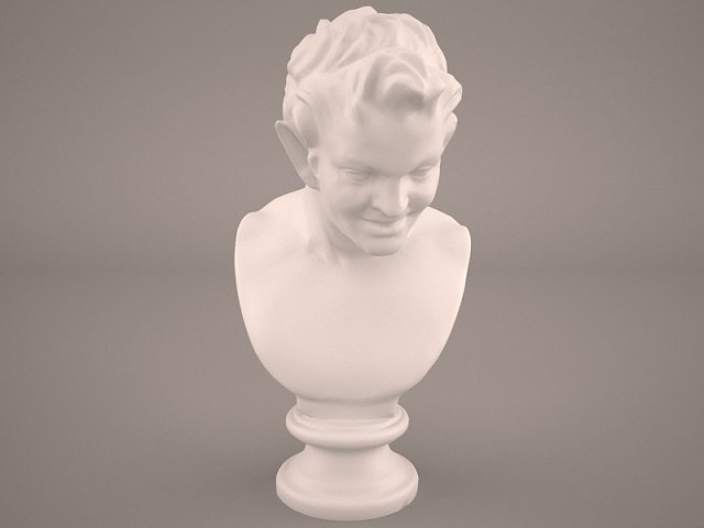Satyr Face Statue 3D Model