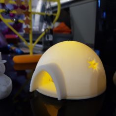 Igloo box and tealight 3D Print Model