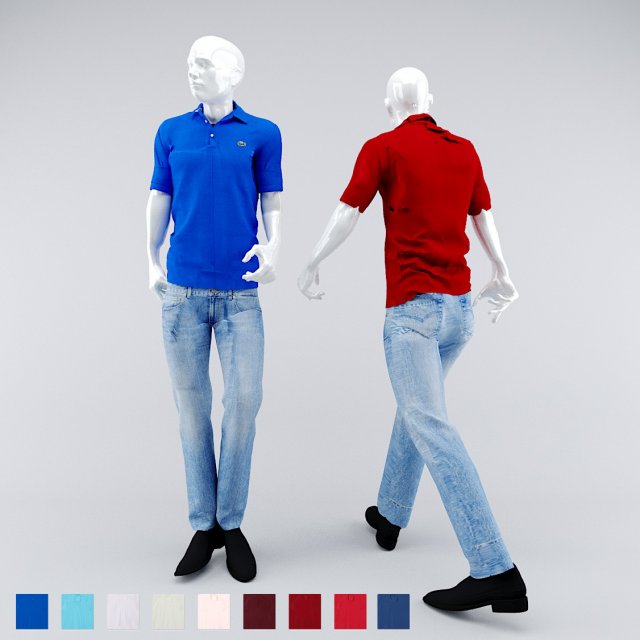 Lacoste mannequin man 3D Model