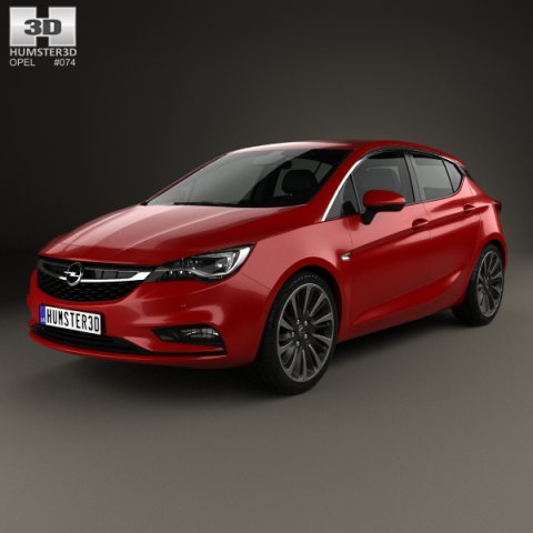 Opel Astra K with HQ interior 2016 3D Model