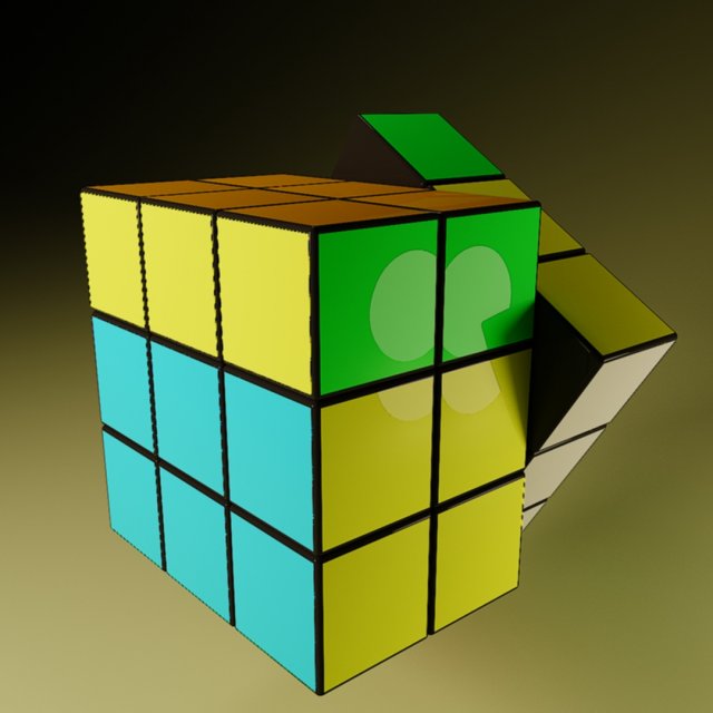 Cube rubik animated 3D Model