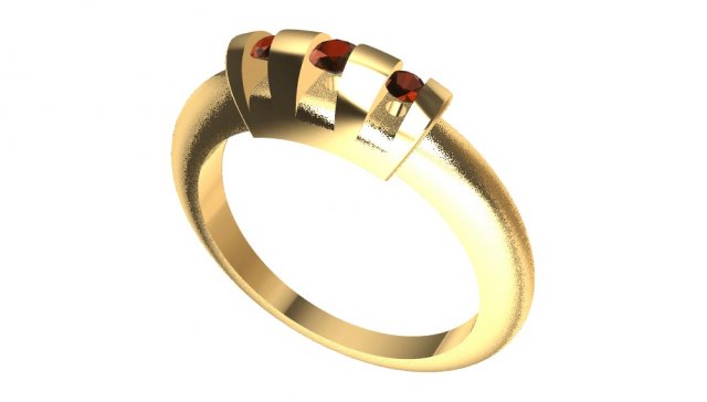 A different ring with gems 3D Model
