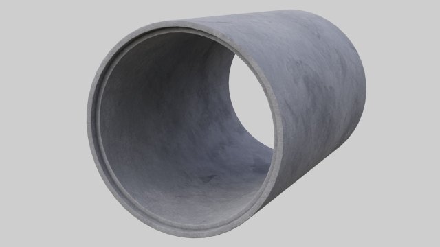 Concrete Pipe 1A 3D Model