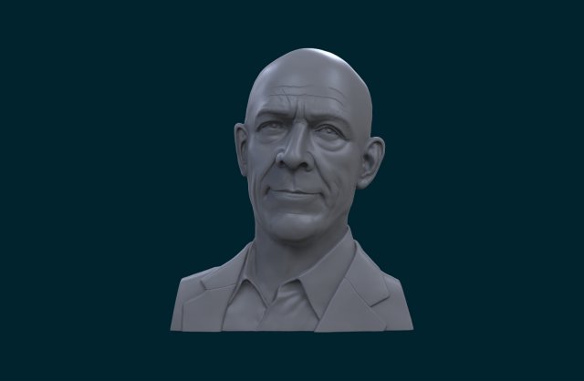Bas-relief of Jonathan Kimble Simmons 3D Model
