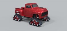 Pickup with Mattracks Suspension tracks 3D Model