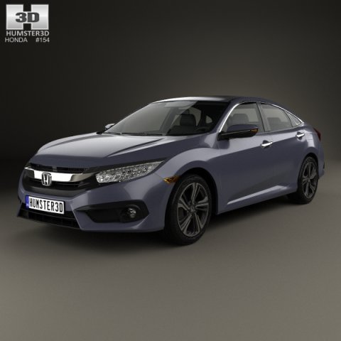 Honda Civic sedan Touring 2016 3D Model