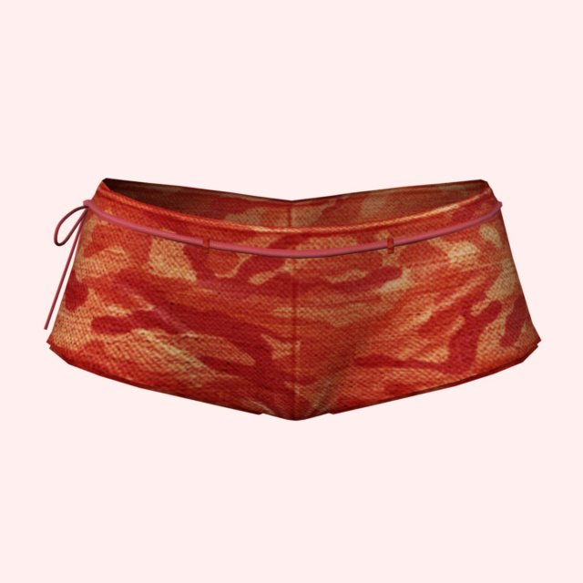 Sexy Red Army Shorts 3D Model