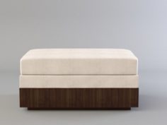 Bill Sofield Solange Sectional Ottoman by Mcguire 3D Model