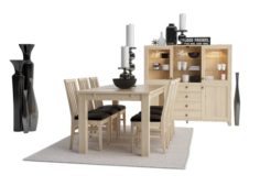 Dining furnitures set 02 3D Model