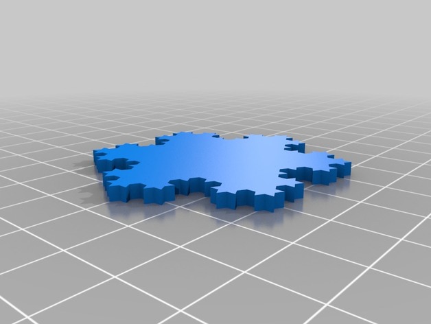 Koch Snowflake 3D Print Model