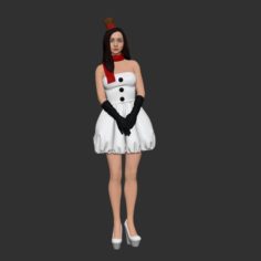 Snowman cute 3D Model