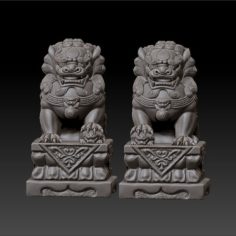 guardian lions or Foo Dogs 3D Print Model