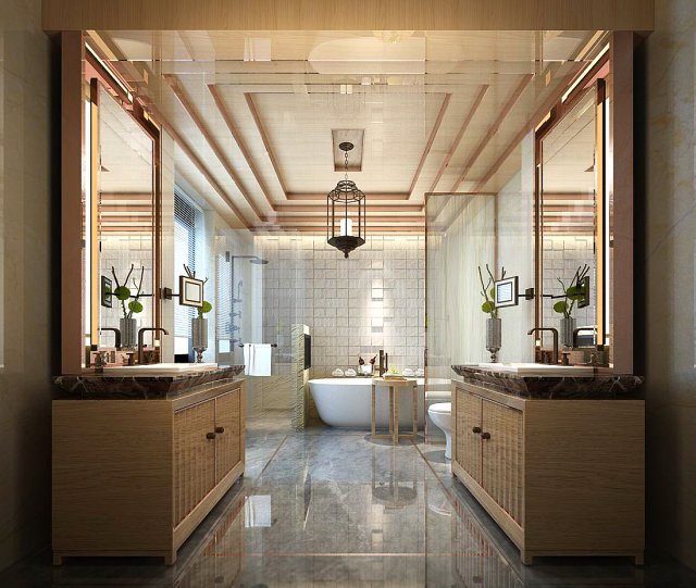 Bathroom design complete model 86 3D Model