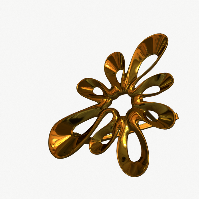 Earring Gold 3D Model