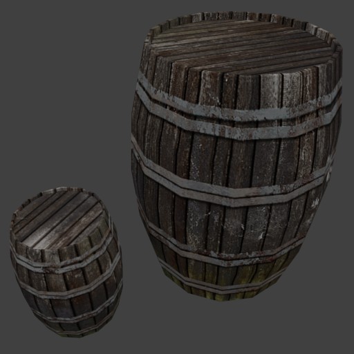barrel_wood_02						 Free 3D Model