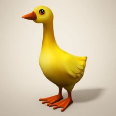 Cartoon Duckling 3D Model