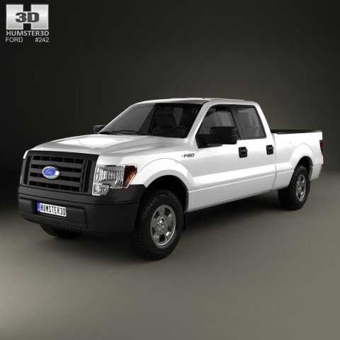 Ford F-150 Super Crew Cab XL 2014 3D Model