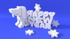 Happy new year letter 3D Model