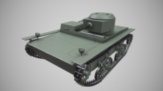 Small floating tank T-38 3D Model