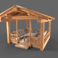 Wooden Pavillon 3D Model