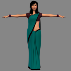 Indian Girl Saree 3D Model
