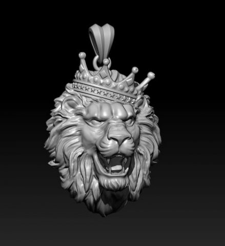 Lion necklace model 3D Model