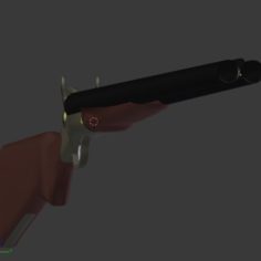 10 Gauge Double Barrel Shotgun						 Free 3D Model