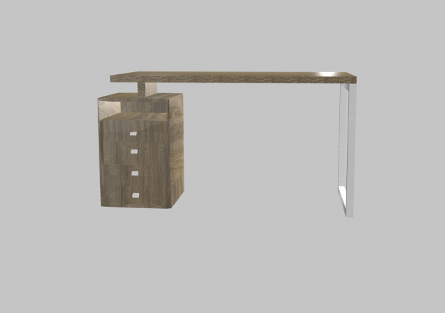 Desk – very low poly – game ready 3D Model