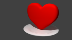 Heart and plate 3D Model