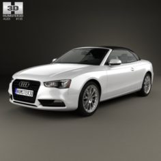 Audi A5 Cabriolet with HQ interior 2012 3D Model