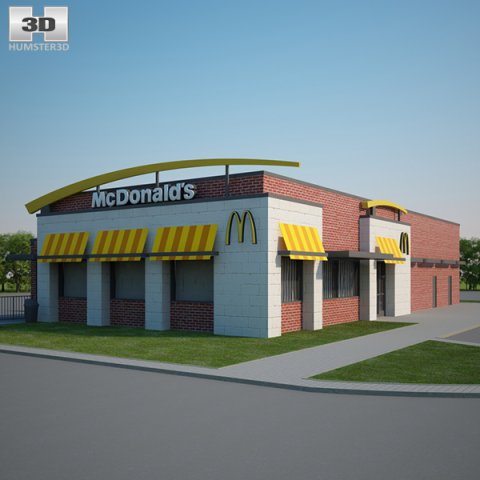 McDonalds Restaurant 02 3D Model