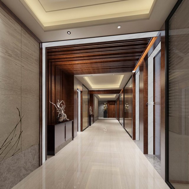 Office reception hall design complete 05 3D Model
