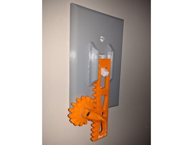 Geared Light Switch Single Plate 3D Print Model