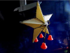 Christmas star and bells 3D Print Model