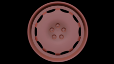 Rotiform SCR Wheel Mid Poly 3D Model