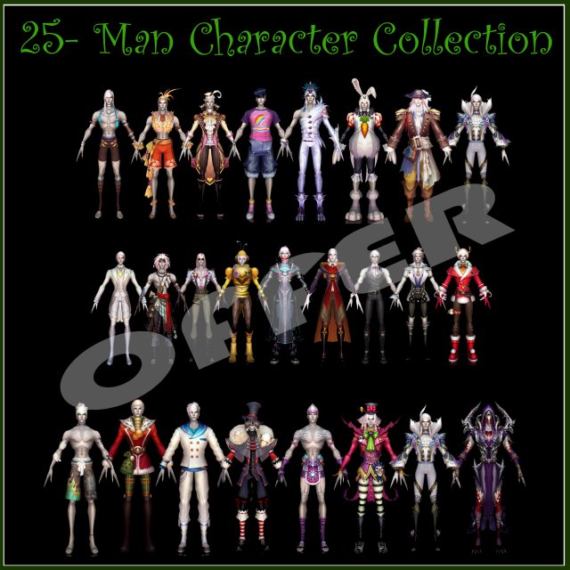 25-Man Character Collection 3D Model
