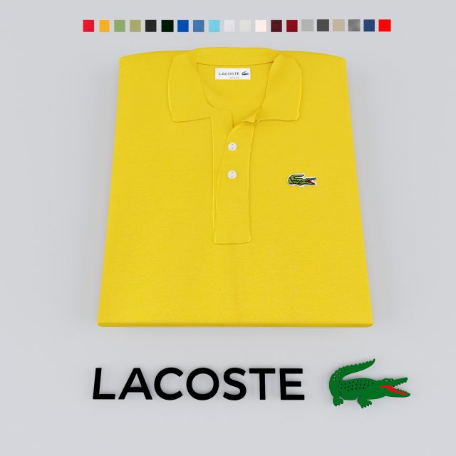 Lacoste polo T-shirt and logo 3D Model