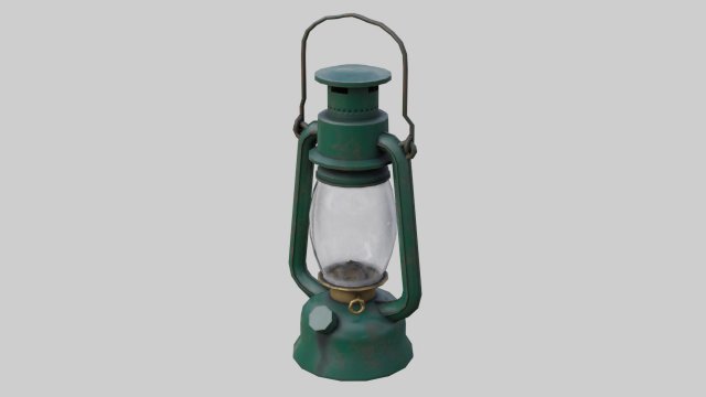 Oil Lamp 1A 3D Model