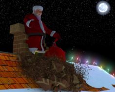 Santa Claus – Unhappy incident 3D Model