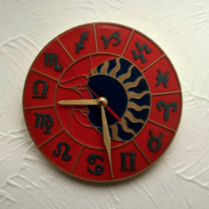 Wall Clock Zodiac Circle 3D Print Model