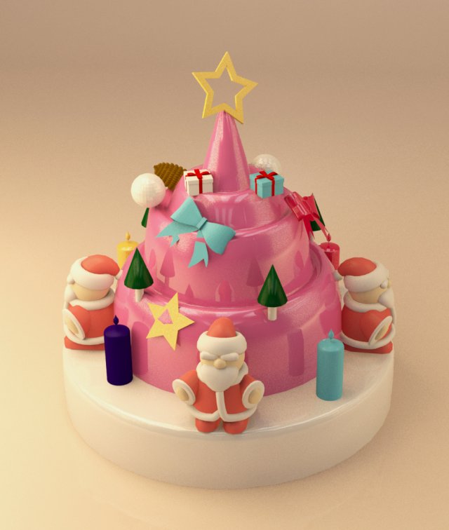 Christmas Cake 3D Model