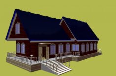 Russian Wooden House In Siberian Village – 2 3D Model