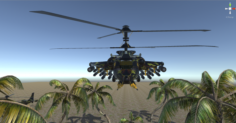 Fantasy Military Helicopter – Battle Tirannosaurus Jungle 3D Model