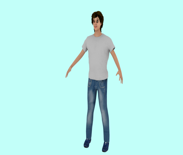 Cartoon man Free 3D Model